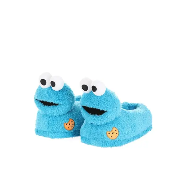 Adult Cookie Monster Plush Slippers, Footwear, Round Toe Adult Cookie Monster Plush Slippers, Footwear, Round Toe