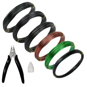 6 Roll Bonsai Wire Kit with Cutter, Total 160 Feet Aluminum Bonsai Training Wire in 4 Sizes (1.0, 1.5, 2.0, 2.5mm)
