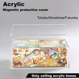 Strong Magnetic Durable Acrylic Protection Box, Special Display Case Collectibles Storage for Japanese Tohoku Hiroshima Fukuoka Kanazawa Anniversary Edition