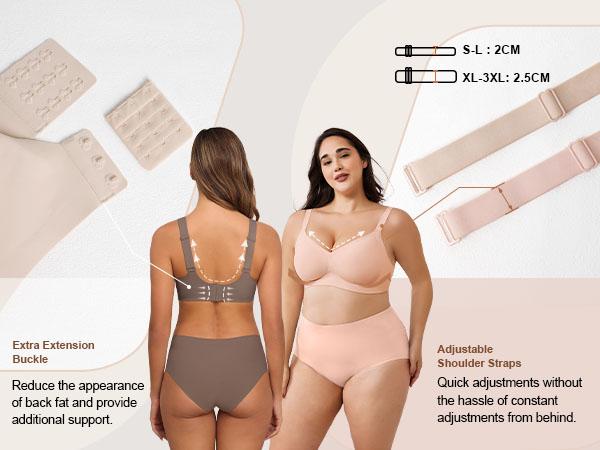 As Fairy Womens Wireless Jelly Bra Plus Size Supportive Seamless Bras Full Coverage Push Up Comfortable No Underwire Tshirt Bras #summervibes