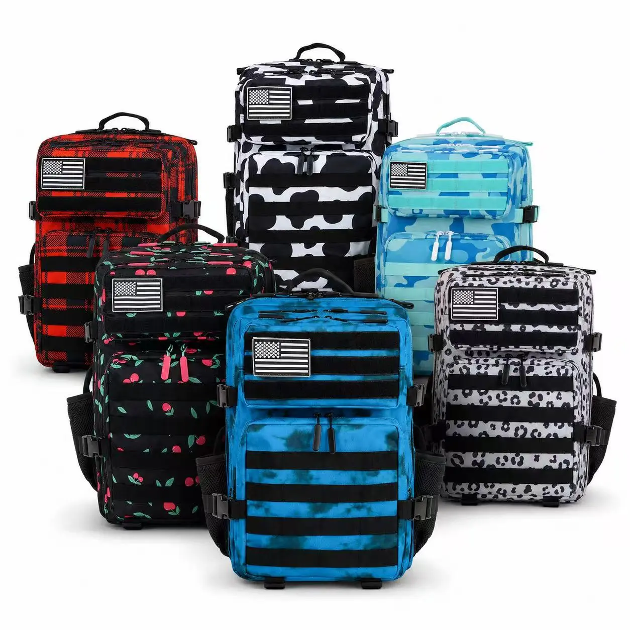 45L Unisex Military Look Camo Tactical Backpack - Molle Webbing Assault Pack, Water-Resistant Large Capacity Bag for Outdoor Adventures, Backpack Travel Bag