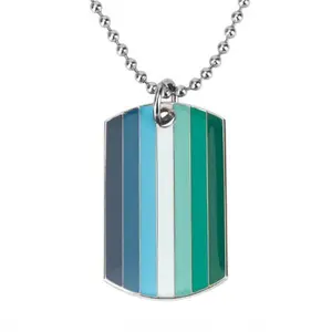 Gay Male Vincian Pride Dog Tag Necklace