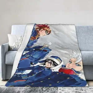 Bleach Ichigo themed print blanket, warm and comfortable, suitable for all seasons, suitable for bed, sofa, dormitory, camping