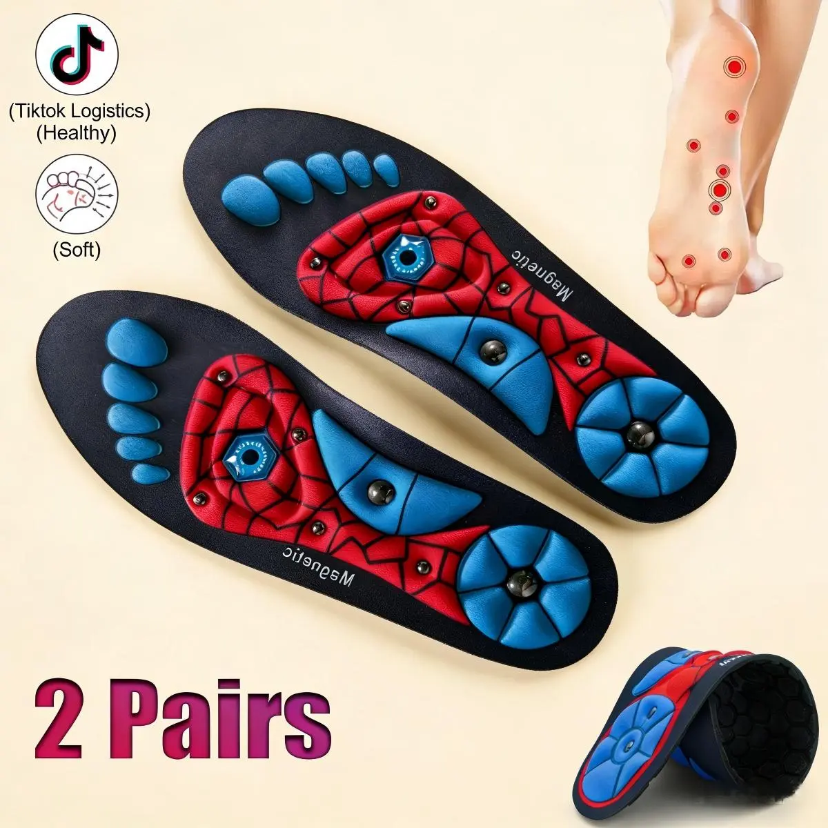 Orthopedic Cushioning Insoles for Men and Women, High Arch Support for Plantar Fasciitis Relief, Shock-Absorbing for Running and Knee Comfort, Heavy-Duty Support for 220+ lbs, Footwear, Orthopedic Insoles