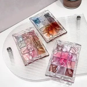 Gege Bear Watercolor Shimmering Eyeshadow Palette, Natural Fine Glitter Pearl Matte Earthy Colors, Highly Pigmented Shades, Versatile Daily Use, Highlight & Smokey Look