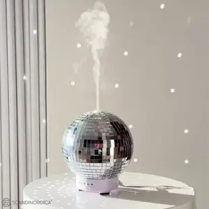 SCANDINORDICA Disco Ball Diffuser Rotating | Disco Ball Decor for Home, Office, Classroom | Cute Maximalist & Eclectic Decor