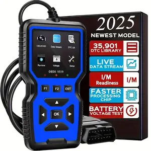 New OBD2 Scanner Diagnostic Tool - All - round Engine Code Reader with Complete OBD2 Functionality, Reset, Mode 6 and 8, etc., Compatible with All OBDII/ EOBD Vehicles after 1996.