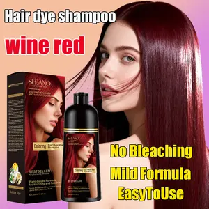 Wine Red | 3-in-1 Hair Dye Shampoo: Instantly Covers Gray Hair. One Wash = Dyeing + Conditioning + Cleansing.Instantly Transforms Gray Hair into a Chic, Wine-Red Look.No Bleaching Required, Gentle on Hair—Effortless Beauty, Even for the "Lazy"!