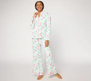 MUK LUKS Dream Cloud Notch Collar Winter Pajama Set