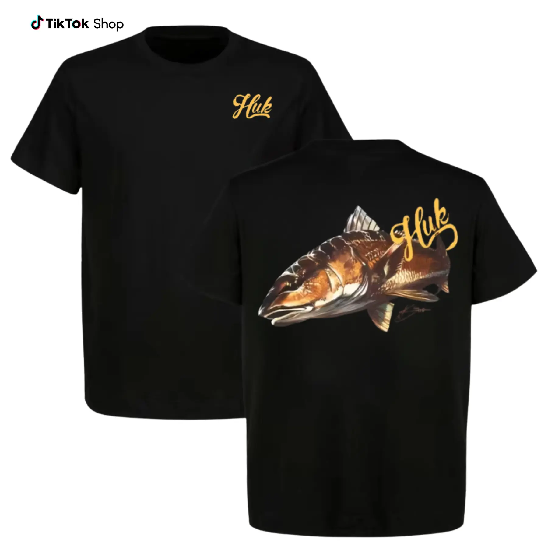Huk Fishing Shirt, Redfish Angler Graphic Tee, Saltwater Fishing T Shirt, Unisex for Men for Women, Menswear, 100% Cotton