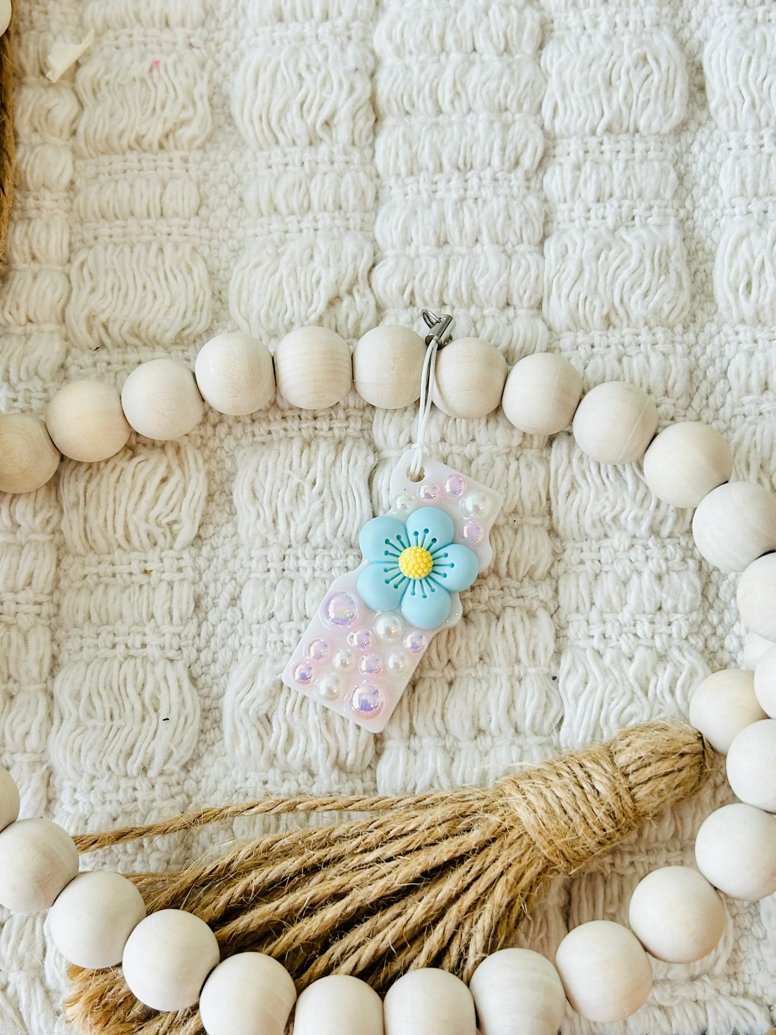 White Opener w/ Blue Floral