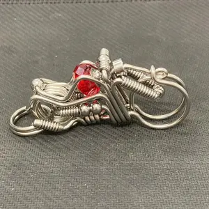 304 Stainless Steel Keychains Bending Motor Shape