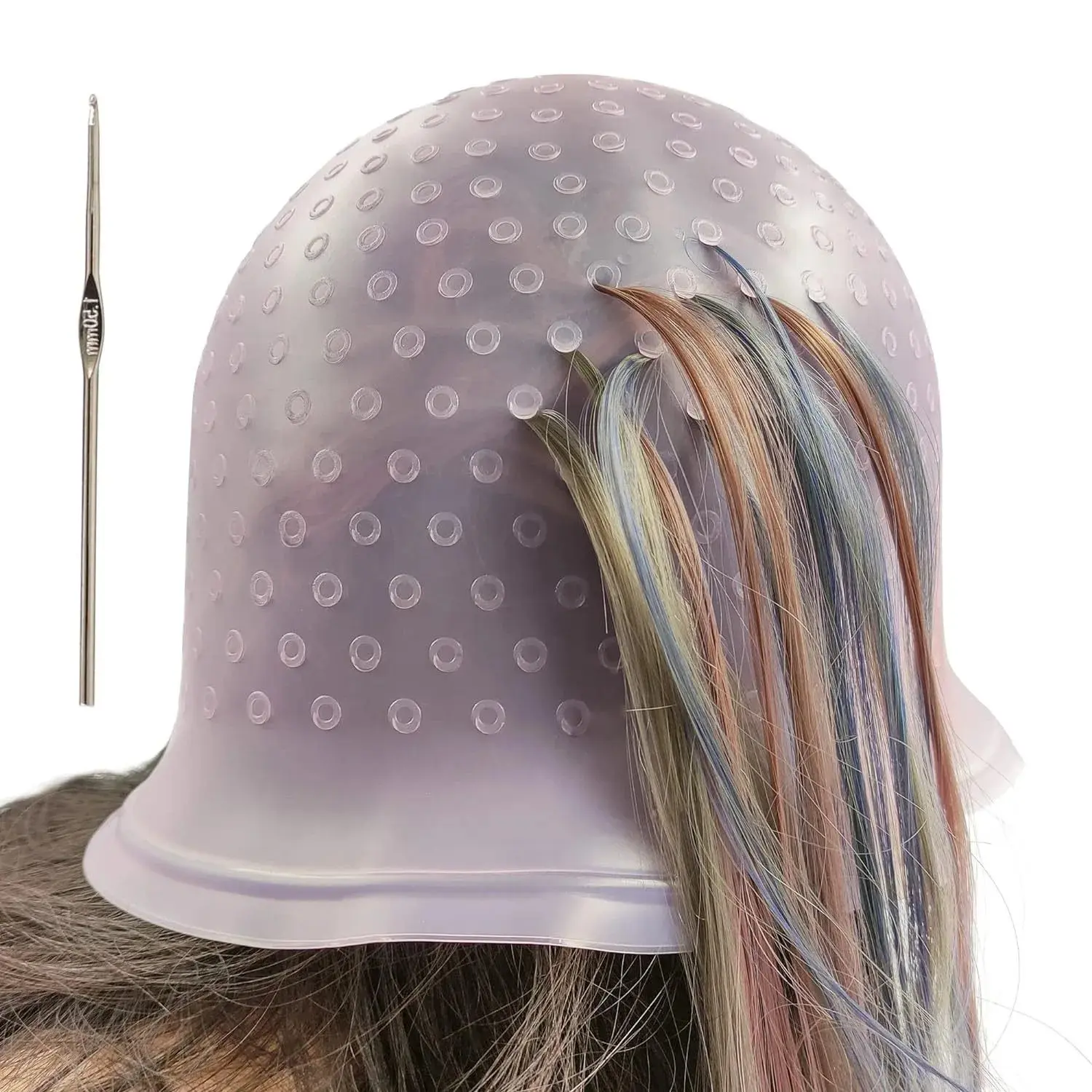 Reusable Silicone Hair Dye Cap, Salon Design for Hair Dyeing and Highlights, highlight blonde, Professional Quality Hair Styl, Haircare