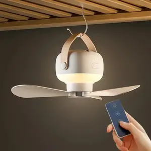 Portable Wireless Mini Fan Light, USB Fan with Stand, Night Lamp, Home Use, Holiday Gift, Compact Design, Energy Efficient, Ceiling Fan Lights, Modern Night Lights