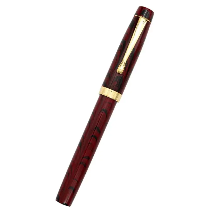 FPR Himalaya V2-GT Fountain Pen - Candy Pink/Red Acrylic, Chrome Metal, Extra Fine Nib, Converter Filled, Consistent Ink Flow Premium Writing Tool for Office Stationery Needs