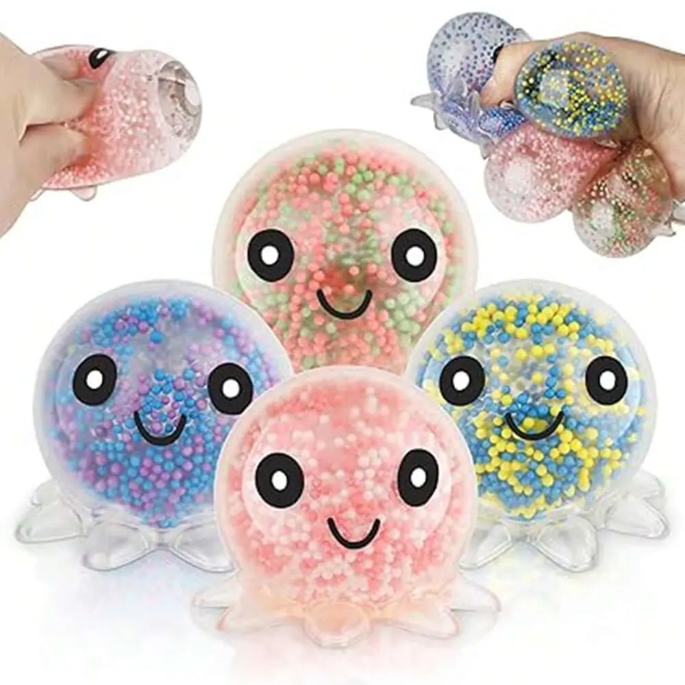 3counts/6counts/12Pcs Squish Squeeze Octopus Fidget toys,Squishies,Squishies Fidgets,Fidget Stress Balls,Sensory Stress Ball,Great Fun Squeeze Stress and Fidget Toy for Adults and Children,Birthday Party Favors, Christmas Favors, Random Style and Color