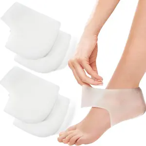 Washable & Reusable Heel Protector (2 Pairs/set), Breathable Anti-slip Silicone Heel Protectors, Foot Care Tool for Men & Women, Christmas Gift