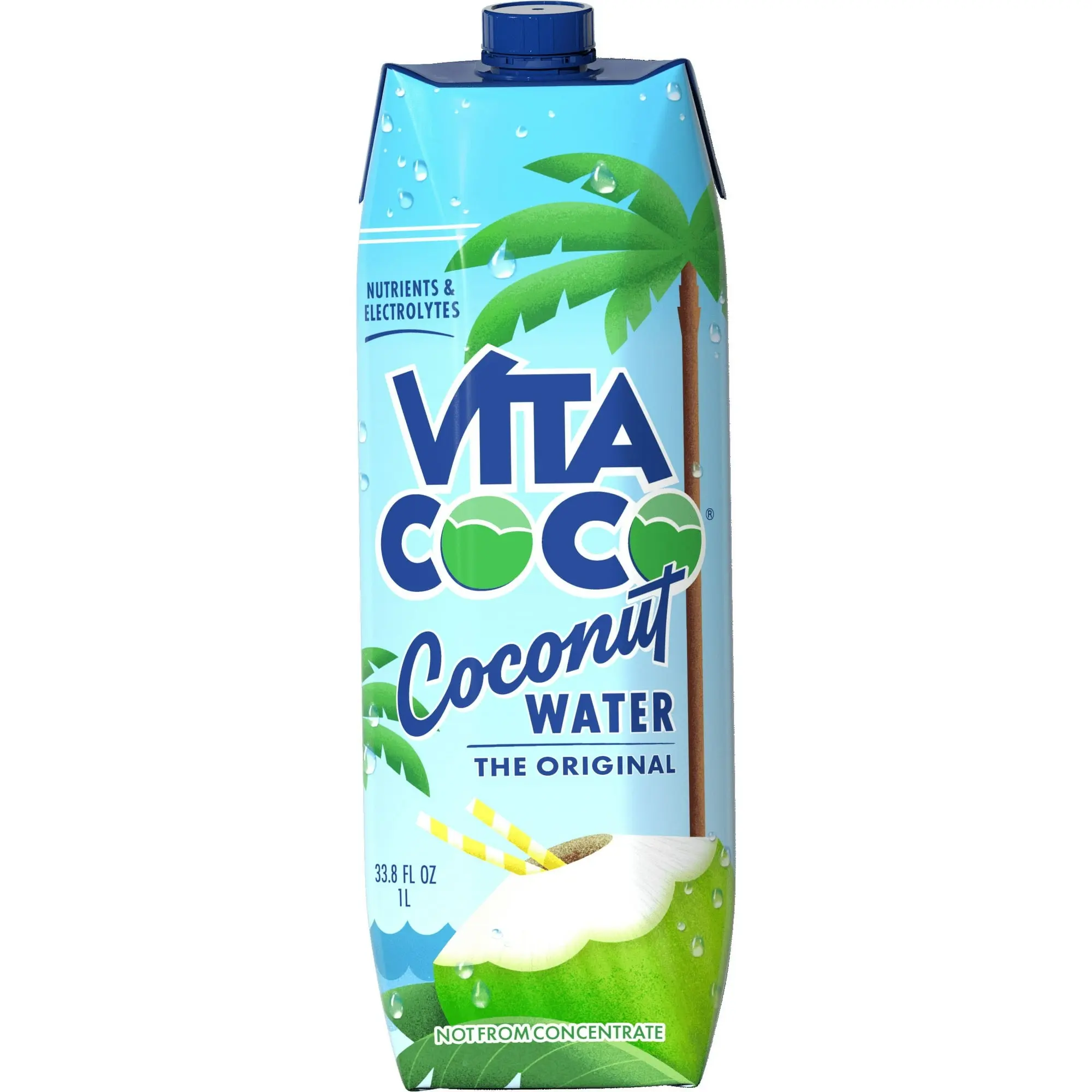 Vita Coco Coconut Water – Pure Natural Coconut Water, 1 Liter Tetra Pack | Refreshing Hydration Drink with Natural Electrolytes