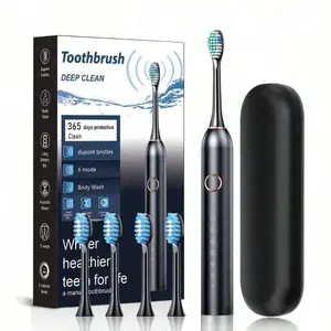 Adult Soft-Bristled Sonic Toothbrush - Daily Oral Care, USB Rechargeable, Couple-Friendly, with 4 Replacement Brush Heads for Household Use Daily Oral Cleansing Cleansing