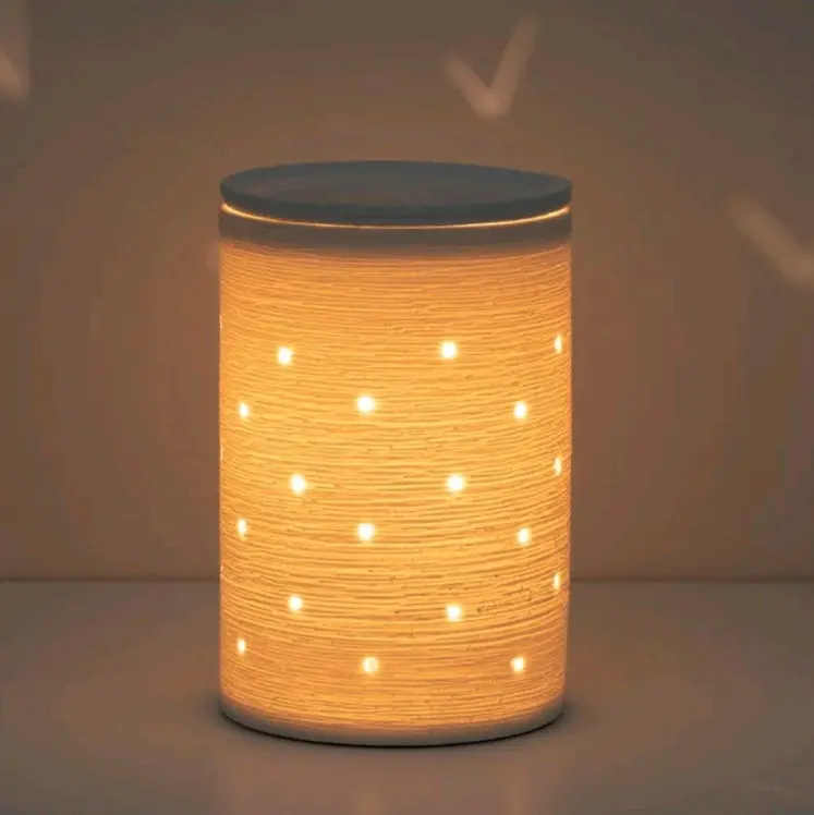 Etched Core Scentsy Wax Warmer Decor Ceramic Light