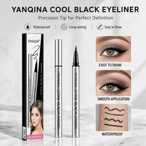 [YANQINA] eyeliner pen, shaped in one stroke. Waterproof, oil resistant, quick drying, ultra-fine pen tip application