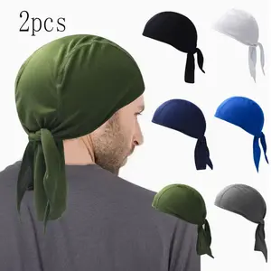 Two sports headscarf caps, polyester headscarf caps - knitted fabric pirate caps, suitable for cycling, football, basketball, running and outdoor activities - hand-washable, breathable, suitable for Christmas, Halloween, Thanksgiving, New Year and Indepen