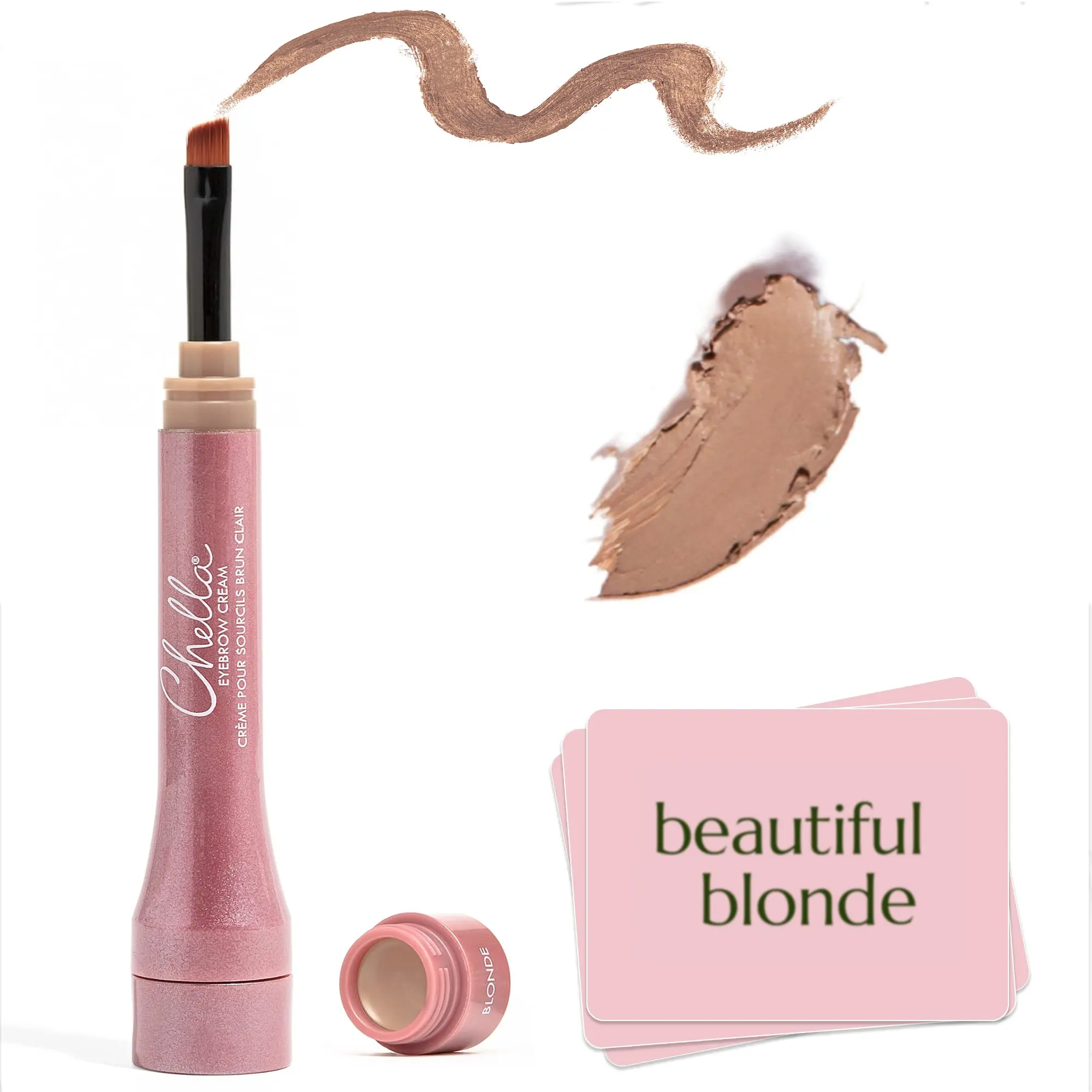 Chella Eyebrow Cream, Tantalizing Taupe - Vegan, Cruelty Free, Paraben Free, Gluten Free Eyebrow Pomade Makeup - Long Wearing, Velvet Consistency, Water Proof – Multiple Shades Cosmetic Makeup