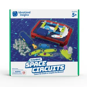 Educational Insights Design & Drill Space Circuits STEM Toy with 52 Assorted Pieces and 20 Challenges for Kids Ages 5+