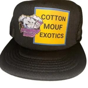 Cme Cotton Mouf Exotics Trucker Hat with Black Mesh and Logo Design