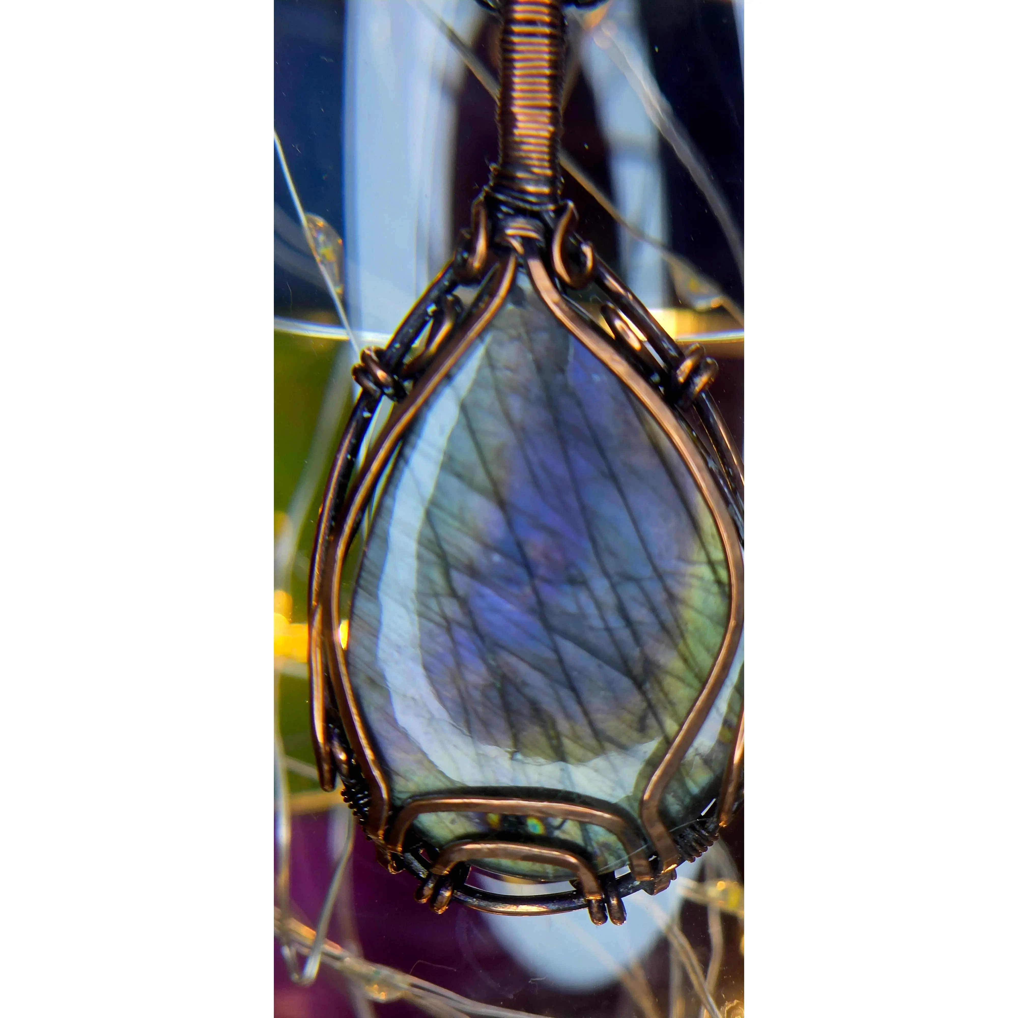 Did You Say Purple – Rare Purple Labradorite & Copper Pendant