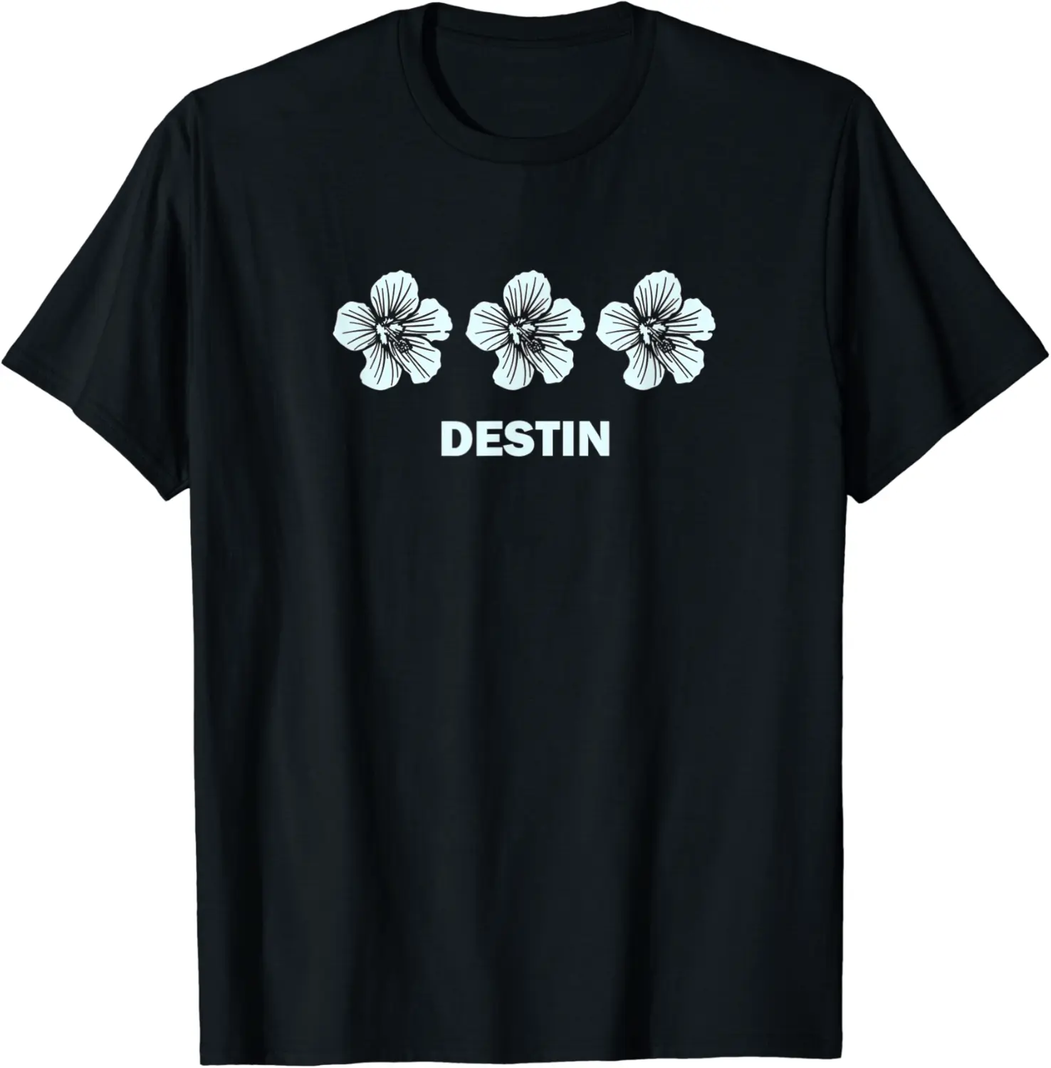 Destin Florida Vintage Tropical Hibiscus Flower T-Shirt - Karenlyn Shop 36B07ZYFDPF4