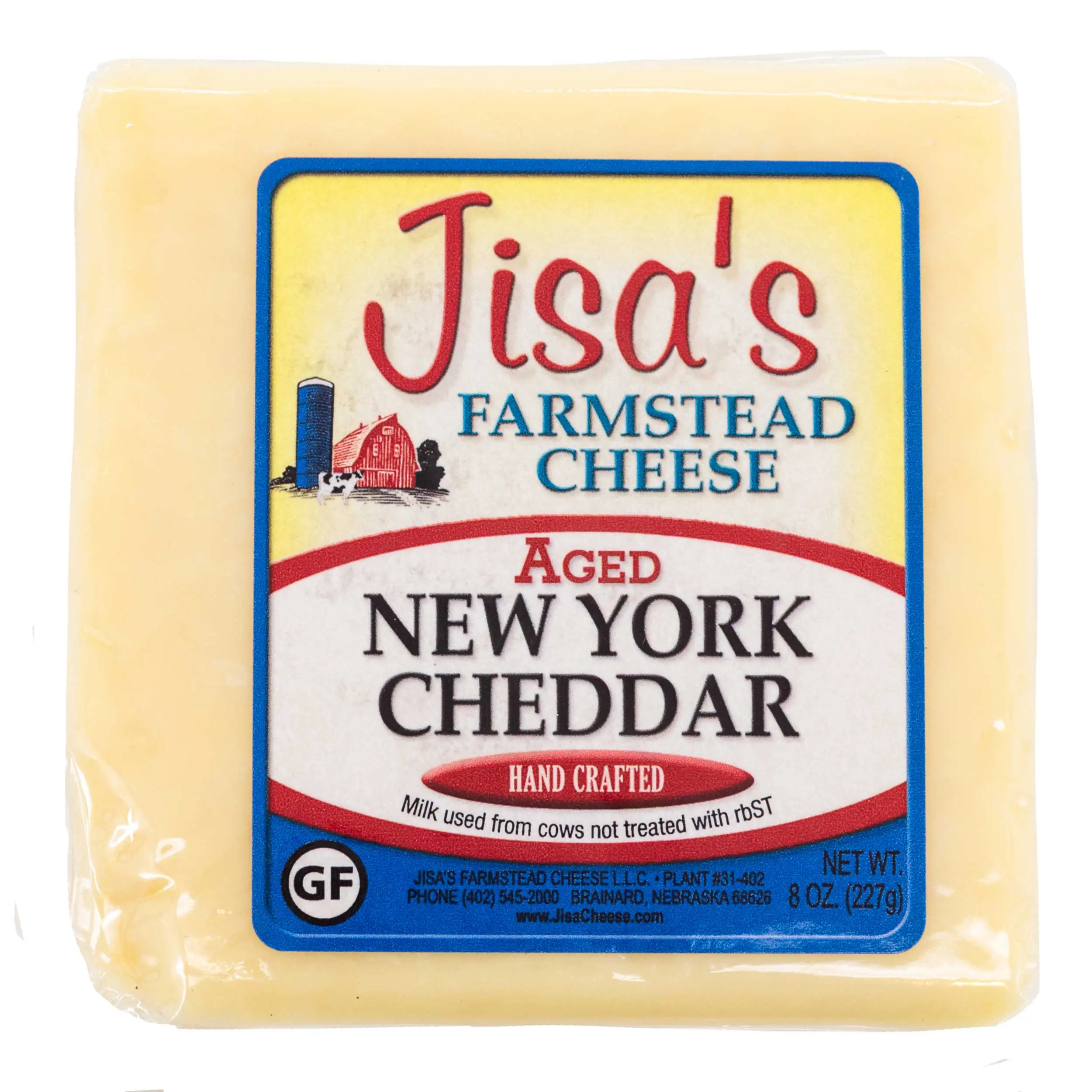 Aged New York Cheddar Cheese Block | 8 oz | Jisa's Farmstead Cheese