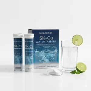 Hydrogen Water Effervescent Vitamin Tablets - 12PPM Hydrogen Generation - Fast-Dissolving Formula - Zesty Lime Flavor Drink - 50 or 100 Count Daily Dietary Supplement