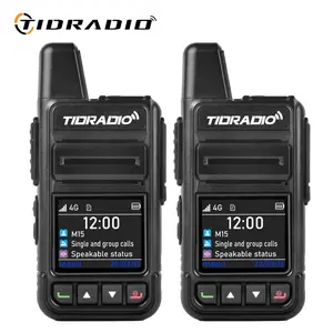 TIDRADIO TD-M15 Global POC Radio with 1 Year SIM Card Walkie Talkie Long Range 4G Network 2 Way Radio 5000 KM for Hiking and Camping 3000mAh Battery Clear Audio 4G Signal