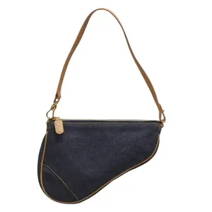 Pre-owned Dior Denim Shoulder Bags Saddle Pouch