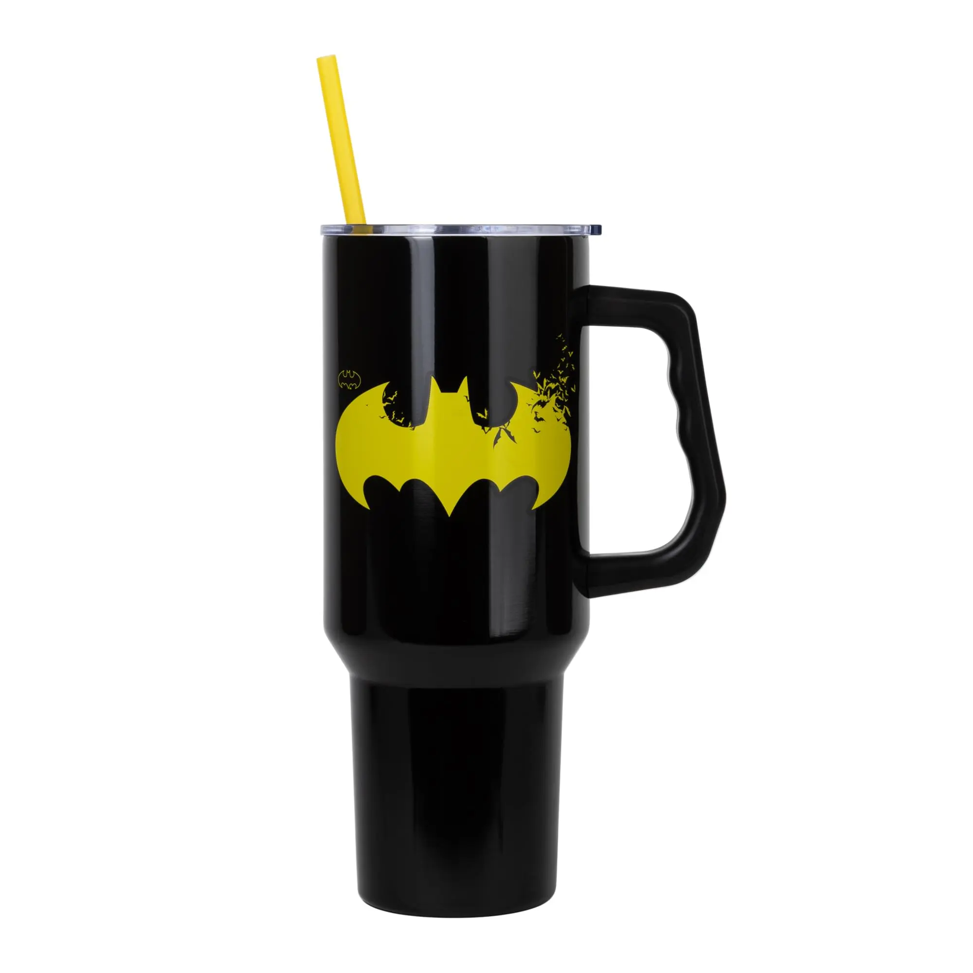 DC Comics Batman Logo 40-Ounce Stainless Steel Tumbler With Handle DC Comics Batman Logo 40-Ounce Stainless Steel Tumbler With Handle