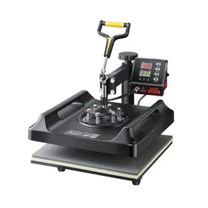Heat Press Machine Sublimation Machine 15 x 15 Inch 8 In 1 Heat Press Set Black