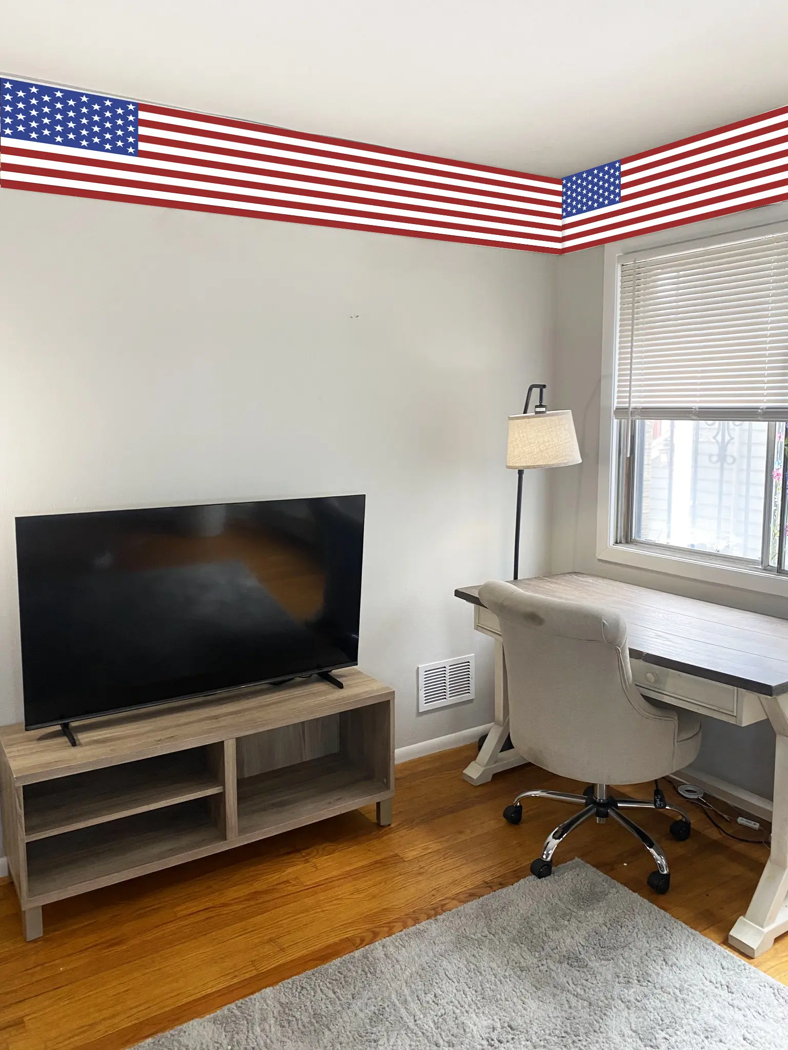 The Dorm Crown USA Flag Canvas Poster Pack - Large Polyester Matte Canvas Artwork, Removable Wall Print, Deep Rich Colors, Detailed Designs, Tearproof Material for Room Decoration (Home Supplies)