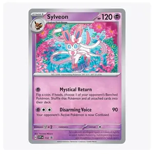 Pokémon TCG Prismatic Eevee Evolution cosmos Holo promos - Mystical Return & Disarming Voice Sylveon Card