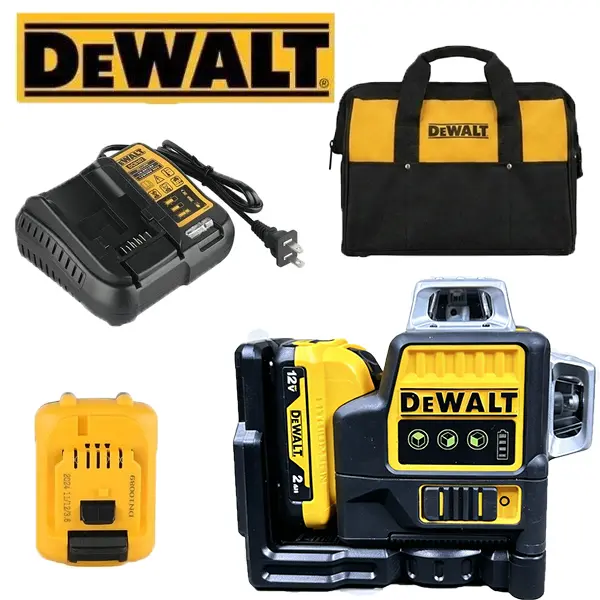 DEWALT DW089LG 3×360° Self-Leveling Laser Tool with Bright Green Beam, High-Accuracy Layout System for Construction, Professional Home Improvement Tasks
