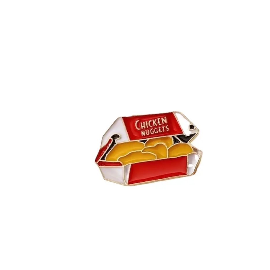Cute small chicken nuggets enamel pin Cute small chicken nuggets enamel pin