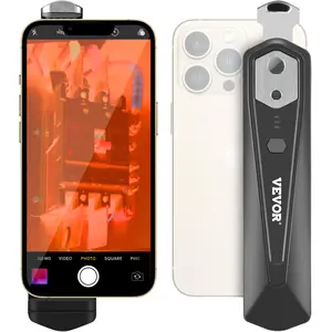 【DealsForYouDays】VEVOR Wireless Infrared Thermal Imager for Android & iOS Smartphones, 256x192 Pixels IR High Resolution, 25Hz Refresh Rate, WiFi Real-Time Sync, Visible Light Camera, -4°F to 1022°F Temp Range, ABS+PC Alloy, 0.55 lbs, 5.98x1.4x1.34 Inch