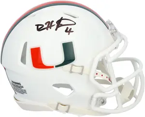 Devin Hester Miami Hurricanes Autographed Riddell Speed Mini Helmet - Fanatics Authentic Certified