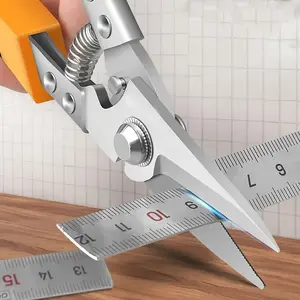 Heavy Duty Stainless Steel Tin Snips Industrial Shears for Metal Sheet PVC Pipe Cutting with Sharp Blades Ergonomic Non Slip Handle Precision Cutting Tool for Workshop Construction DIY Metalworking Home Repair Hand Tool Durable summerwins,summerwins