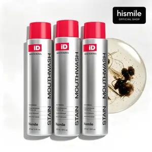3 Botte Hismile iD Stain Whitening Mouthwash for White Teeth CY, Freshens Breath with Essential Oils 237ml Daily