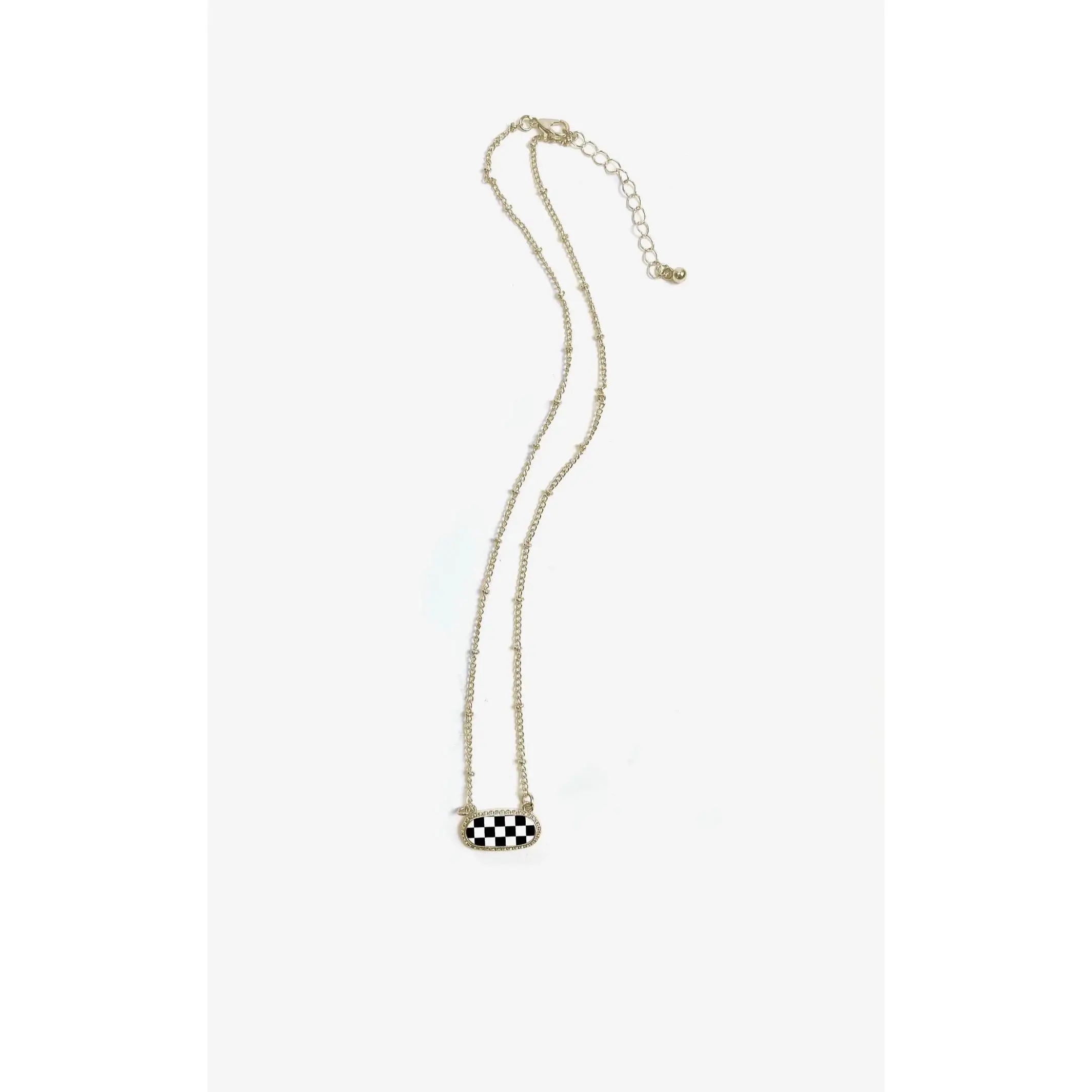 Checkered Gold Necklace