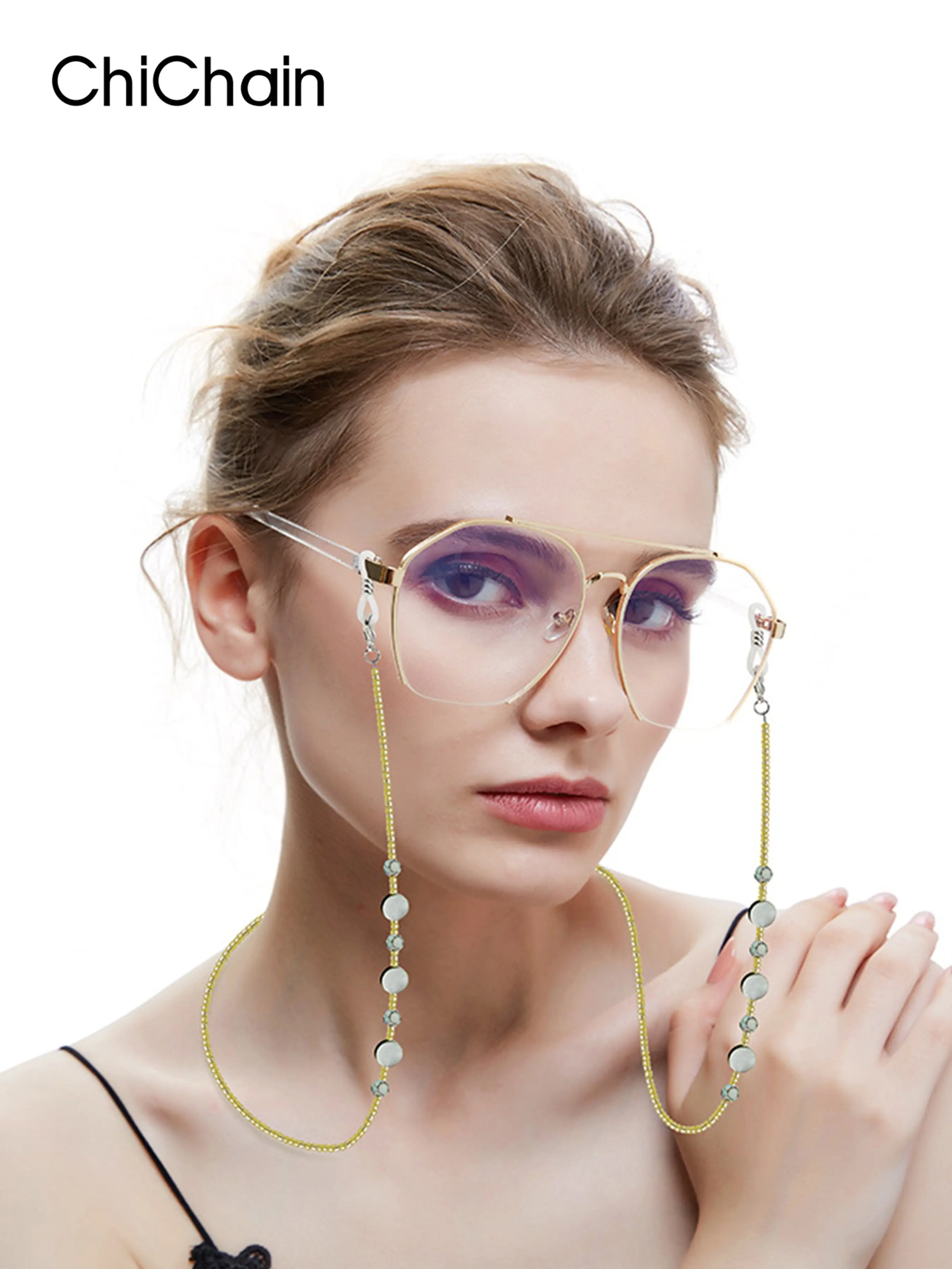 1 Piece Eyeglass Chain Sunglasses Strap Anti-Drop Glasses Lanyard, Durable & Stylish Beaded Accessory for Daily Use, Perfect Gift Idea, Beads