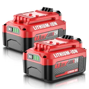 CMCB205 High Capacity 2Pack 7000Ah 20V Replacement Battery and Charger for V20 Craftsman 20V Battery MAX CMCB204 CMCB202 CMCB201 CMCD700C1 CMCS500B