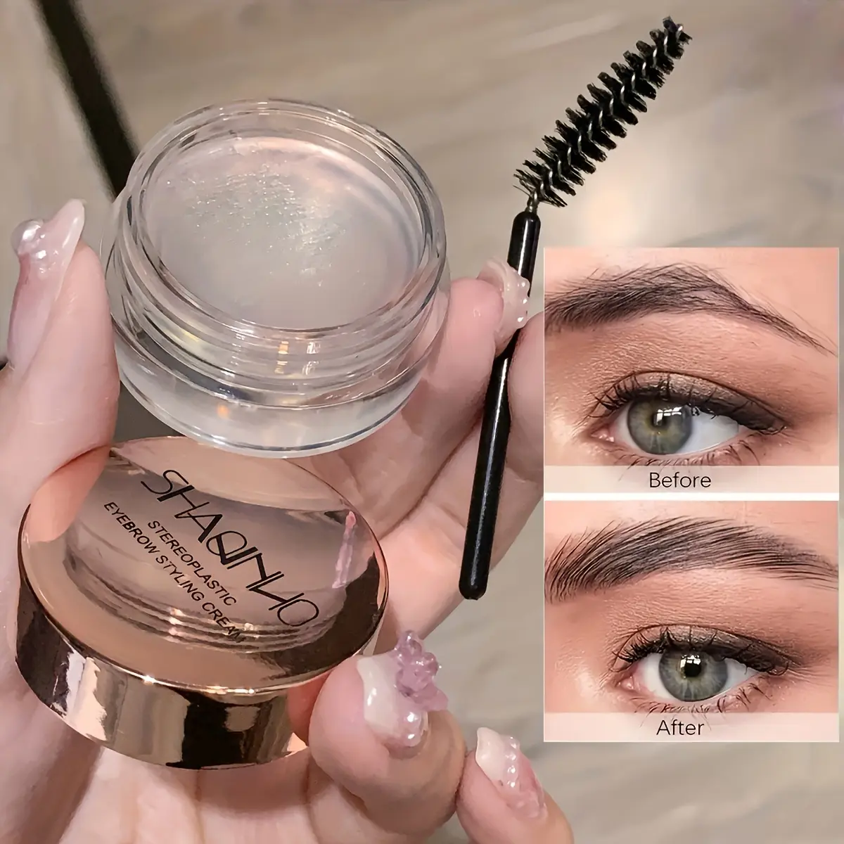 1PC, Three-Dimensional Eyebrow Styling Gel, Smooth and Easy to Apply, Well-Defined Wild Brows, Silky Non-Clumping, Effectively Fixes Eyebrow Makeup, Natural Brow Shaping, Christmas Halloween Thanksgiving Holiday Gift