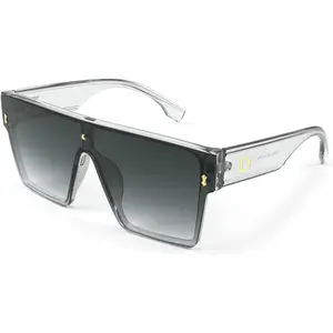 Karsaer Chic Oversized Square Women Men One Piece Sunglasses Fashion Flat Top Large Unisex Sunglasses Women Men K7110